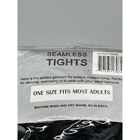 Costume mates seamless tights black stretch nylon one size fits most adults READ - Picture 7 of 7